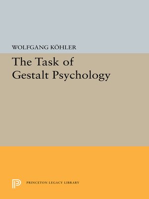 cover image of The Task of Gestalt Psychology